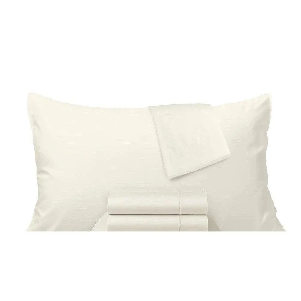 Ella Jayne 4PC King 1200 Thread Count 100% Cotton Sateen Ivory Sheet Set